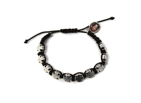 Pulsera cruces con medalla Virgen de la Huerta - miniatura 3